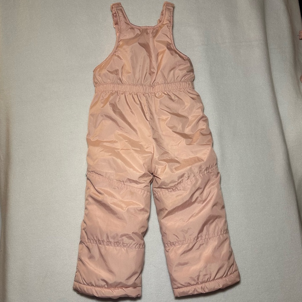 OshKosh Girls 4T Pink Snow Pants Adjustable Straps Boot Covers - Picture 6 of 8